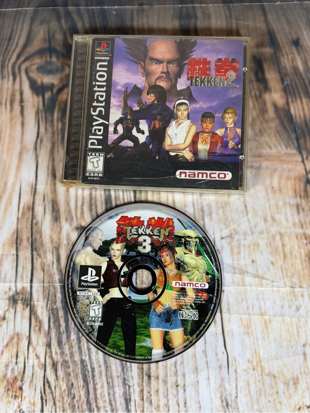 Tekken 2 Sony PlayStation 1 PS1 Black Label CIB Namco Fighting & Tekken 3 Loose